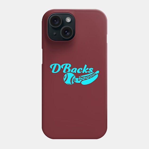 Dbacks Ball and Dog Phone Case by Throwzack