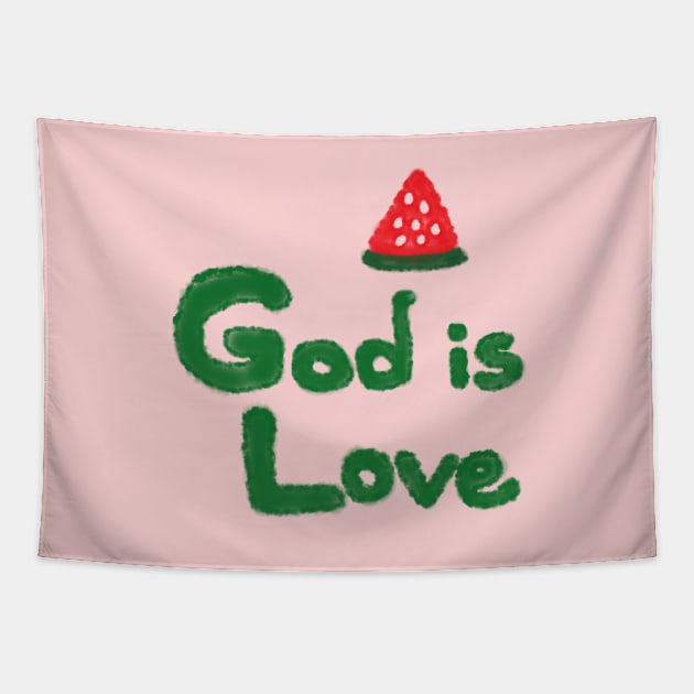 GOD IS LOVE Tapestry by zzzozzo