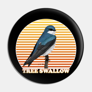 Tree Swallow Bird Watching Birding Ornithologist Gift Pin