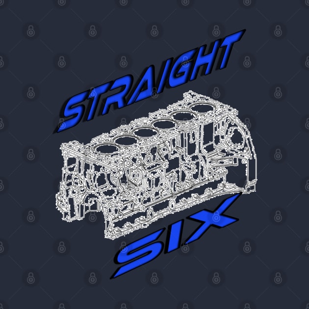 Engine Block Straight 6 (Blue) by CarEnthusast