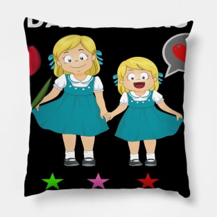 funny elegant Only awesome daughters get promoted to big sisters t-shirt design gift Pillow