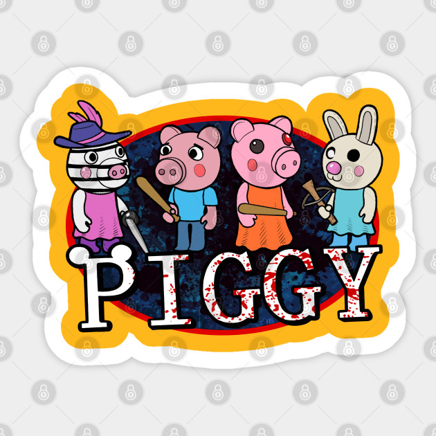 Piggy And Pals Cartoon Piggy Roblox Sticker Teepublic - piggy roblox characters animated