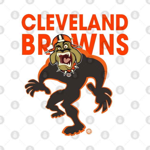 Cleveland Browns BullDawg Whoosh Growler 2 by Goin Ape Studios