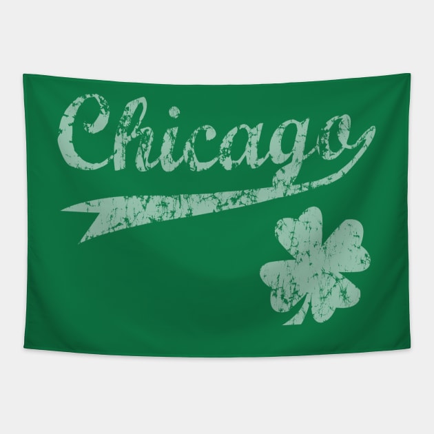 Retro Chicago Irish St Patricks Day Tapestry by E