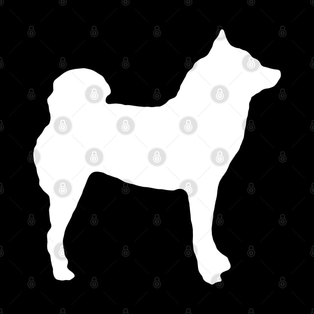 Lilly the Shiba Inu Silhouette - White on Black by shibalilly