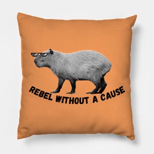 Capybara Rebel Without a Cause Pillow