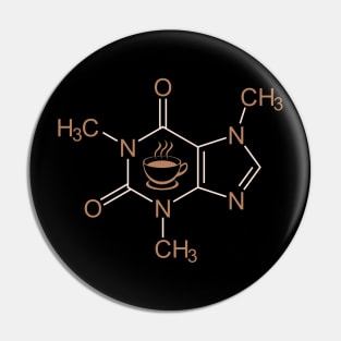 Caffeine Chemical Formula - Coffee Lovers Gift Idea Pin