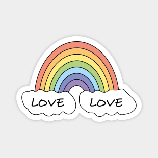 Love is Love Rainbow Love Magnet