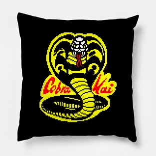 Cobra Kai pixel art logo Pillow