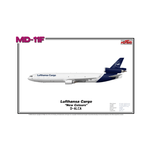 McDonnell Douglas MD-11F - Lufthansa Cargo "New Colours" (Art Print) T-Shirt