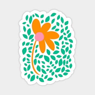 Flower and leaves Magnet