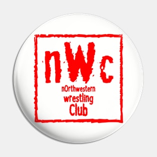 NWC NWC Northwestern Wrestling Club RED SQUARE Pin