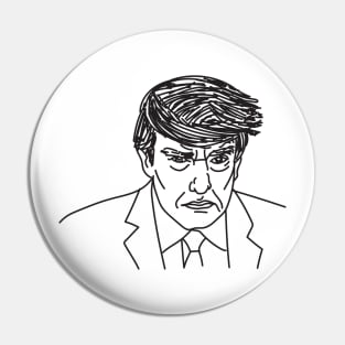 Donald Trump Mugshot Meme Art Pin