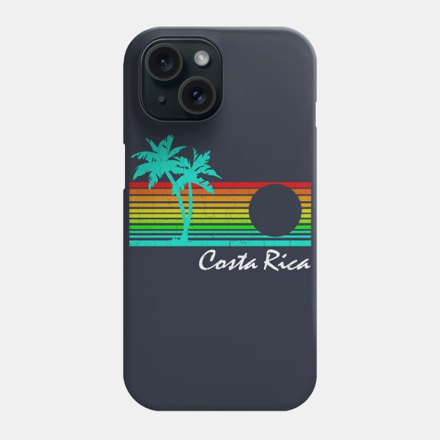 Costa Rica (vintage distressed design) Phone Case by robotface