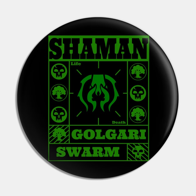 Golgari Swarm | Shaman | MTG Guild Black on Green Design Pin by ChristophZombie