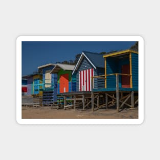 Boat sheds at Mt Martha North, Mornington Peninsula, Victoria, Australia. Magnet