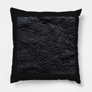 Photographic Image of Black leather Pillow