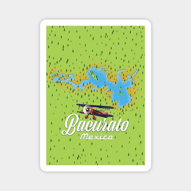 Bacurato mexico lake map Magnet by nickemporium1