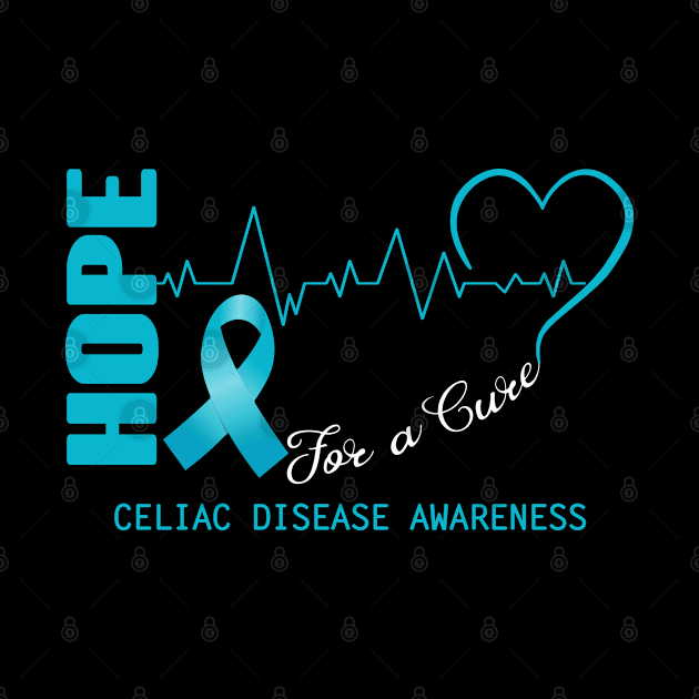 Hope For A Cure Celiac Disease Awareness Support Celiac Disease Warrior Gifts by ThePassion99