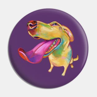 Colorful Blond Labrador by Robert Phelps Pin