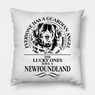 Newfoundland Dog Guardian Angel dog saying Pillow