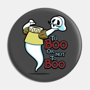 Funny Cute Victorian Shakespeare Ghost Funny Boo Retro Vintage Meme Pin