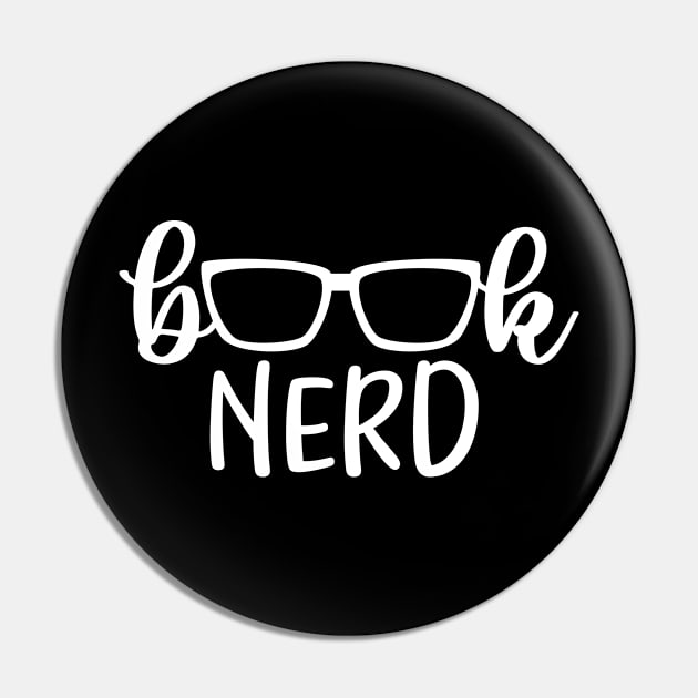 Book nerd saying with eye glass design Pin by colorbyte