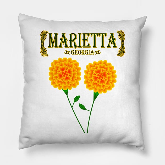 Marietta Georgia Pillow by MoMido