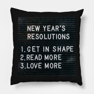 New Year's Resolutions Pillow