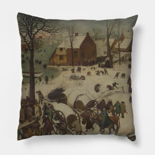 The Numbering at Bethlehem by Pieter Bruegel the Elder Pillow