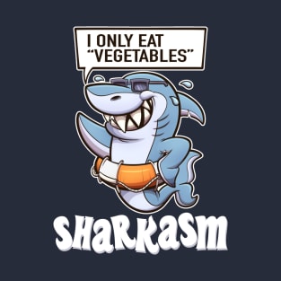 Sarcasm Shark Pun Sharkasm Funny T-Shirt