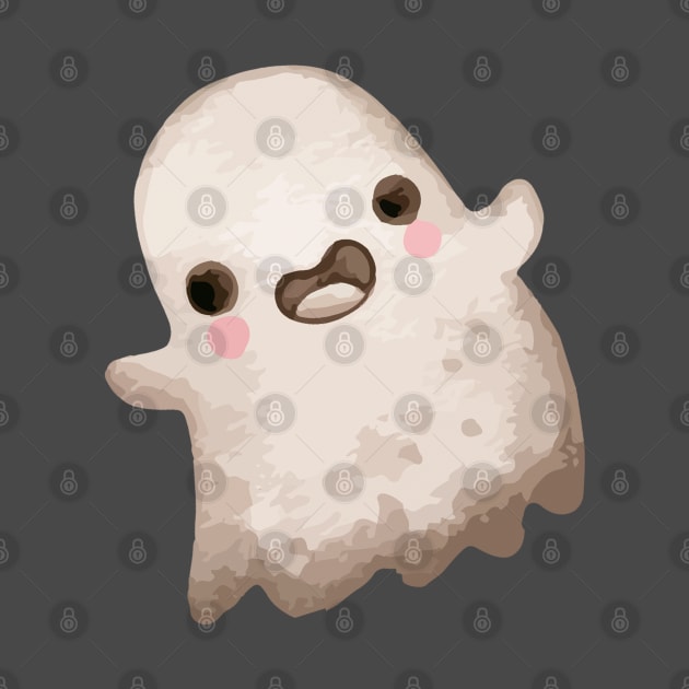 Watercolor Cute Ghost by LMHDesigns