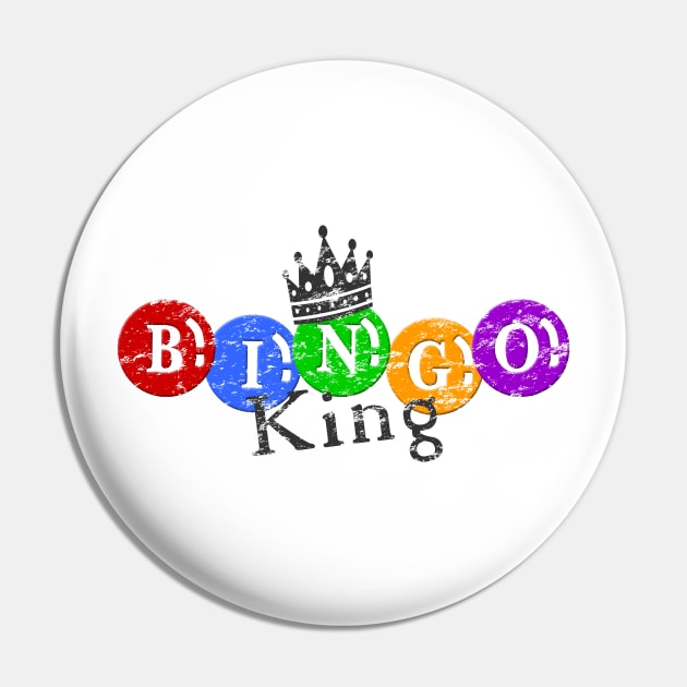 Bingo King BINGO LOVER Senior Funny Bingo Night Pin by TeeCreations