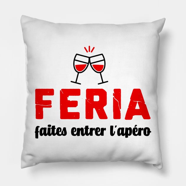 Feria Pays Basque alcool Pillow by Mr Youpla