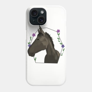 Horse with flowers Phone Case
