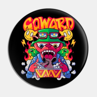 Coward cat Pin