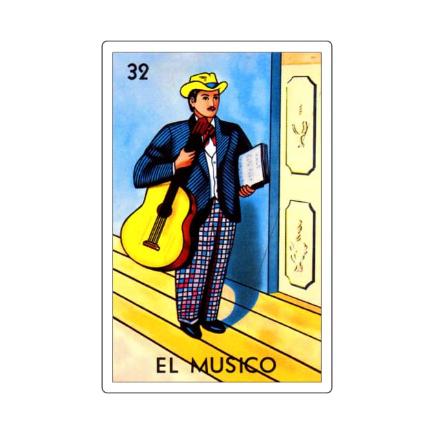 Loteria Mexicana Art - Loteria Mexicana Design - El Musico Gift - Regalo El Musico by HispanicStore