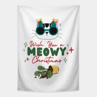 Meow Merry Christmas Tapestry