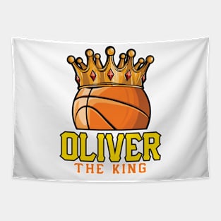 Oliver The King Basketball Custom Player Your Name Tapestry