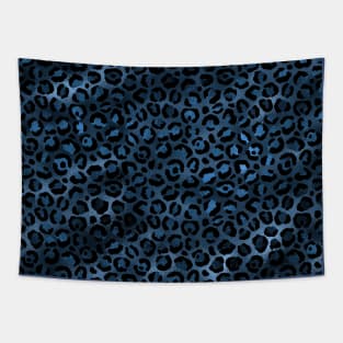 Blue and Gold Leopard Tapestry