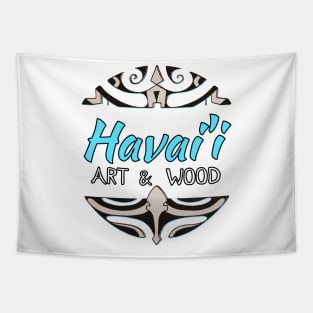 Havai'i art and Wood logo Tapestry