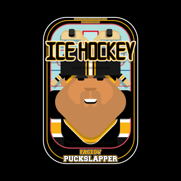 Ice Hockey Black and Yellow - Faceov Puckslapper - Seba version by Boxedspapercrafts