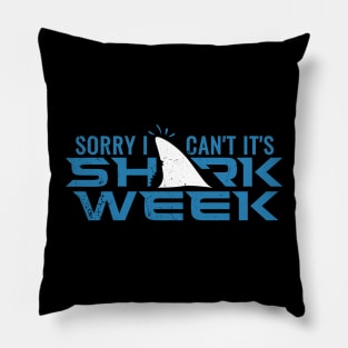 Retro Shark Fin Week 2023 Shark Lover Ocean Wildlife Pillow