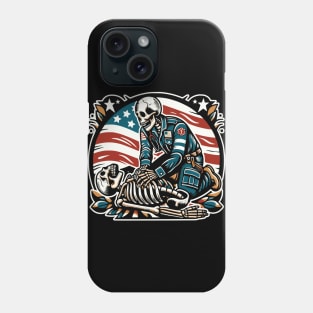 Skeleton Paramedic CPR - No Texture Phone Case