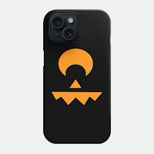 One-eyed Halloween Pumpkin Face In Orange Tone Phone Case