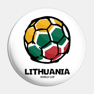 Lithuania Football Country Flag Pin