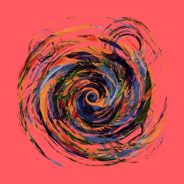 Gravity Color Whirlpool Abstract by DISmithArt