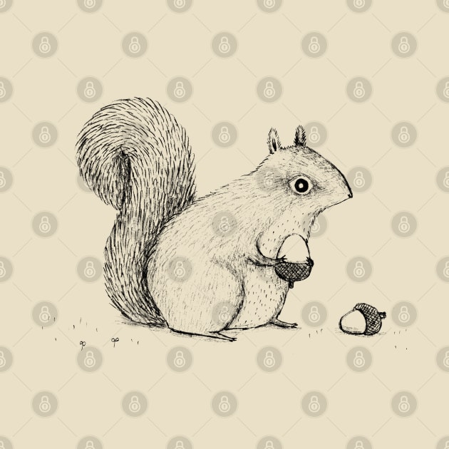 Monochrome Squirrel by Sophie Corrigan