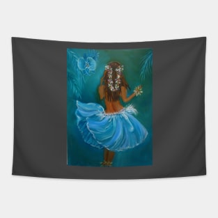 Aloha Hula Girl Tapestry