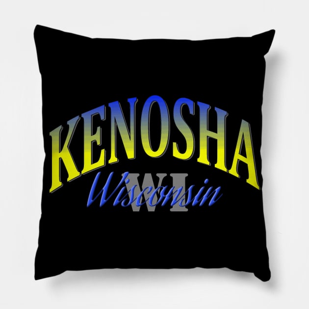 City Pride: Kenosha, Wisconsin Pillow by Naves